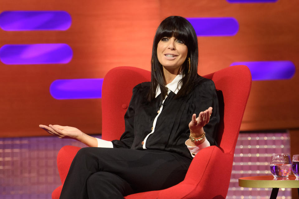 EDITORIAL USE ONLY Claudia Winkleman during the filming for the Graham Norton Show at BBC Studioworks 6 Television Centre, Wood Lane, London, to be aired on BBC One on Friday evening.