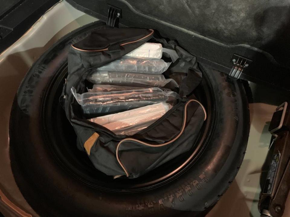 Fentanyl in the duffel bag BSO says it was hidden in under a trunk floorboard