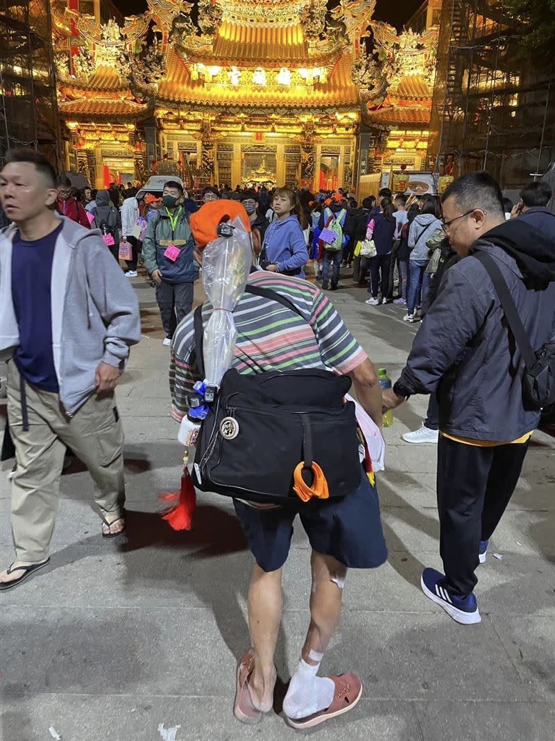 勇腳伯在昨日午夜一過就已順利抵達大甲鎮瀾宮。（圖／翻攝自白沙屯媽祖粉絲團 公開社團 臉書）