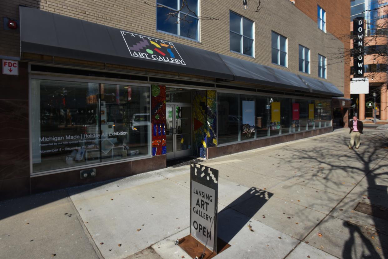 The current home of the Lansing Art Gallery in the 100 block of North Washington Square in downtown Lansing, pictured Dec. 2, 2021.