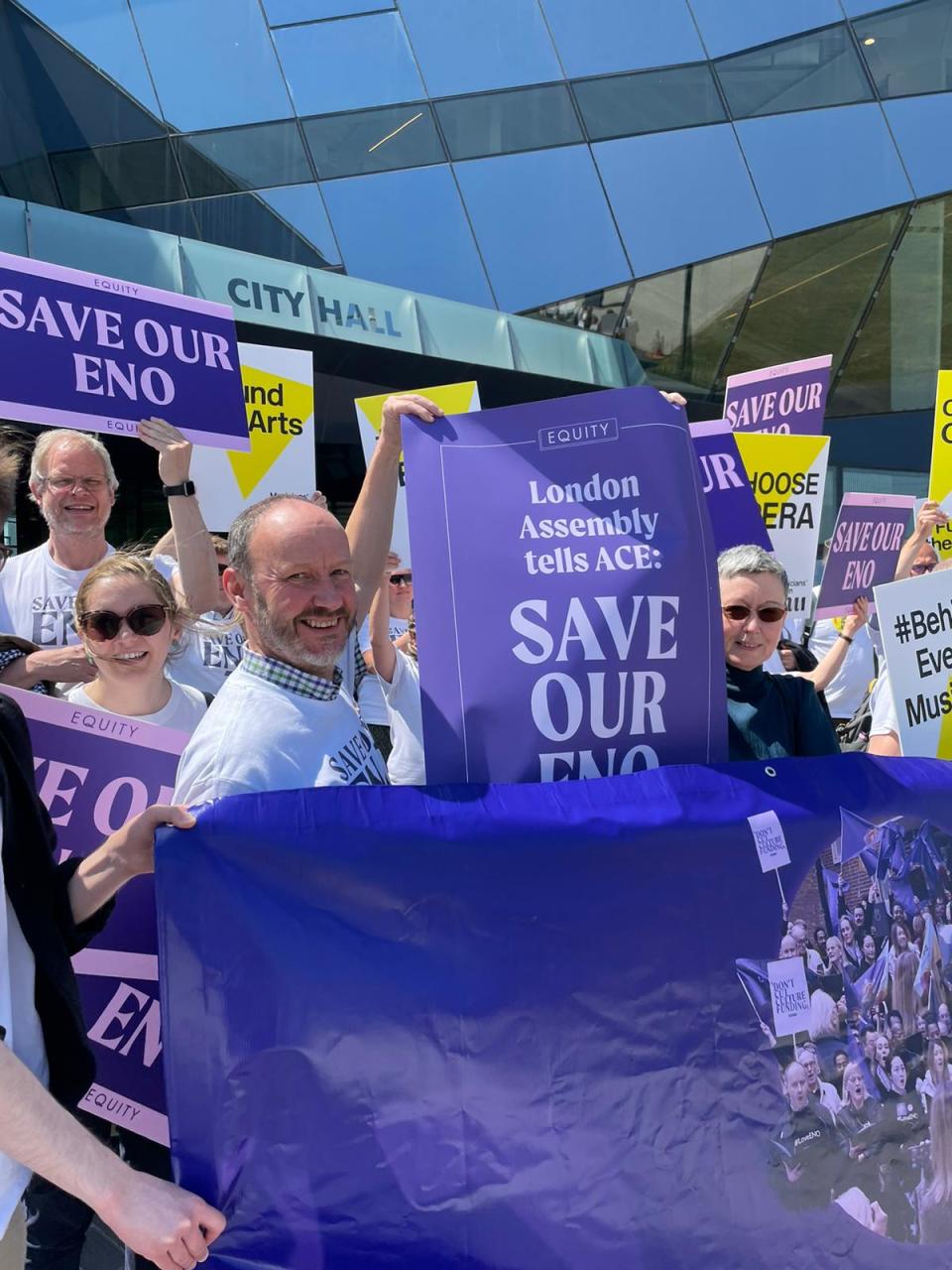 Arts Council England previously announced plans to remove the English National Opera as a national portfolio organisation (Equity/PA)