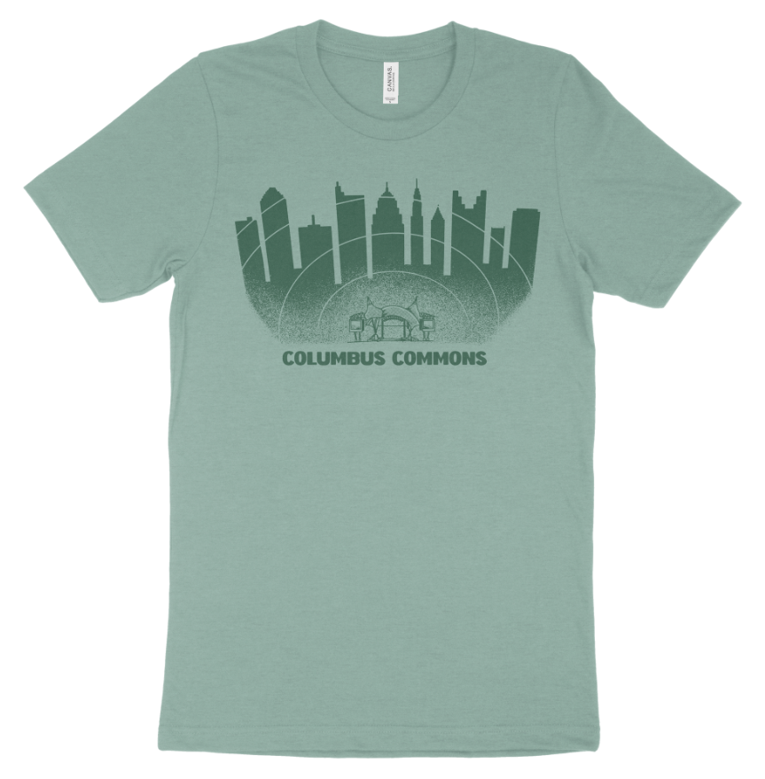 Show up for your favorite event in style by purchasing the new Columbus Commons t-shirt.