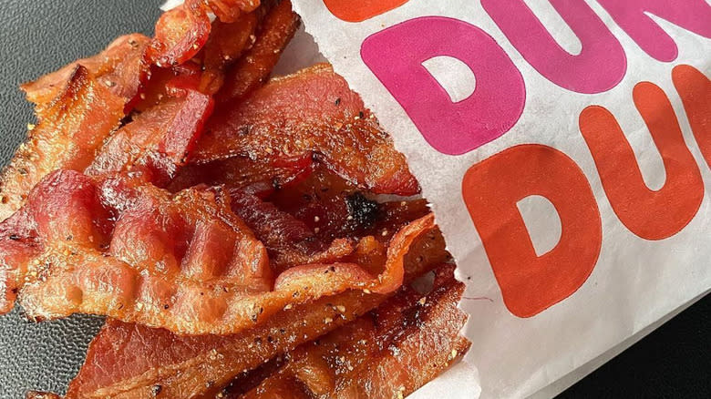 Dunkin' snacking bacon