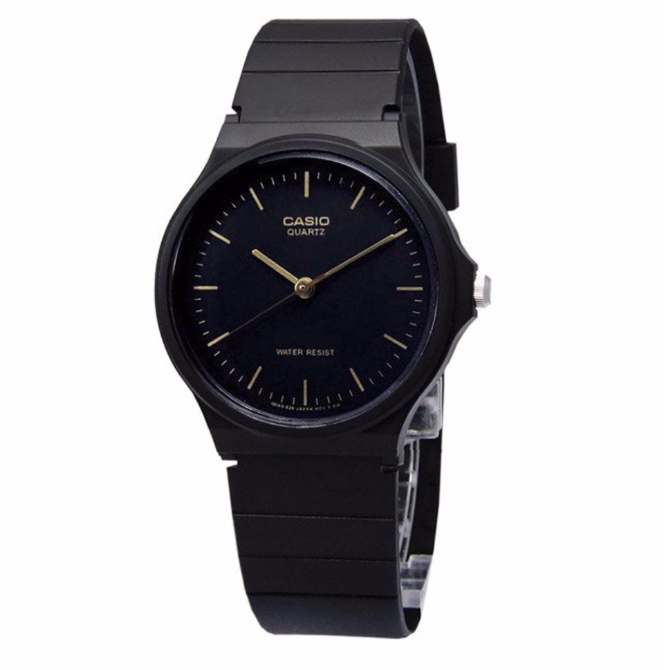 Casio Mens Black Dial Black Resin Strap Watch MQ24-1ELLUB