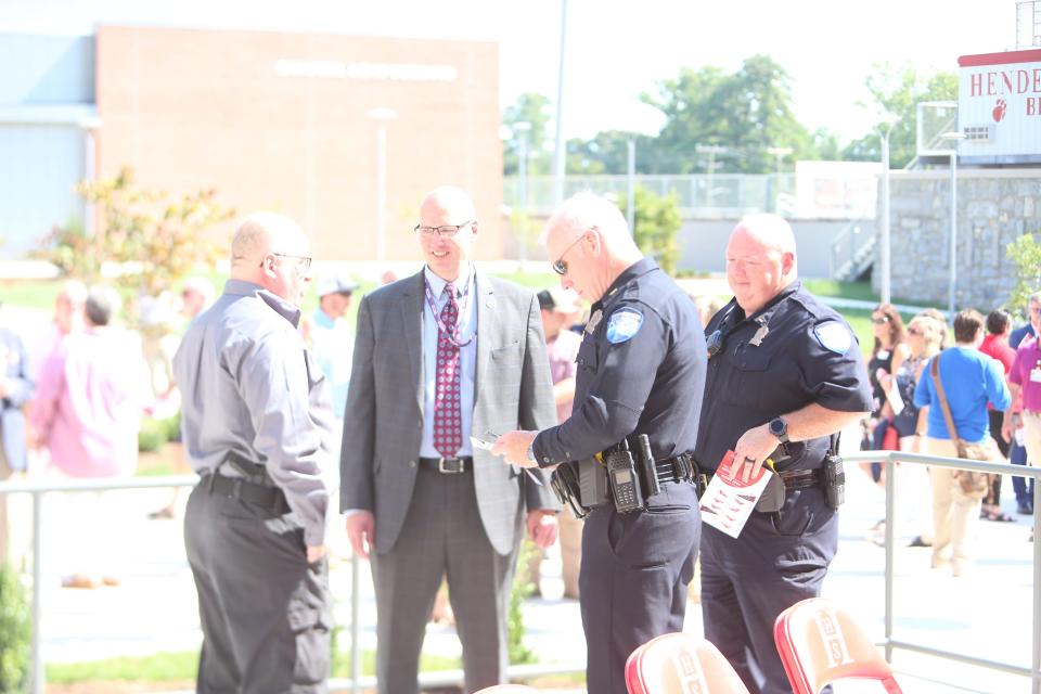 Scenes from the Aug. 3 ribbon cutting at Hendersonville High School.