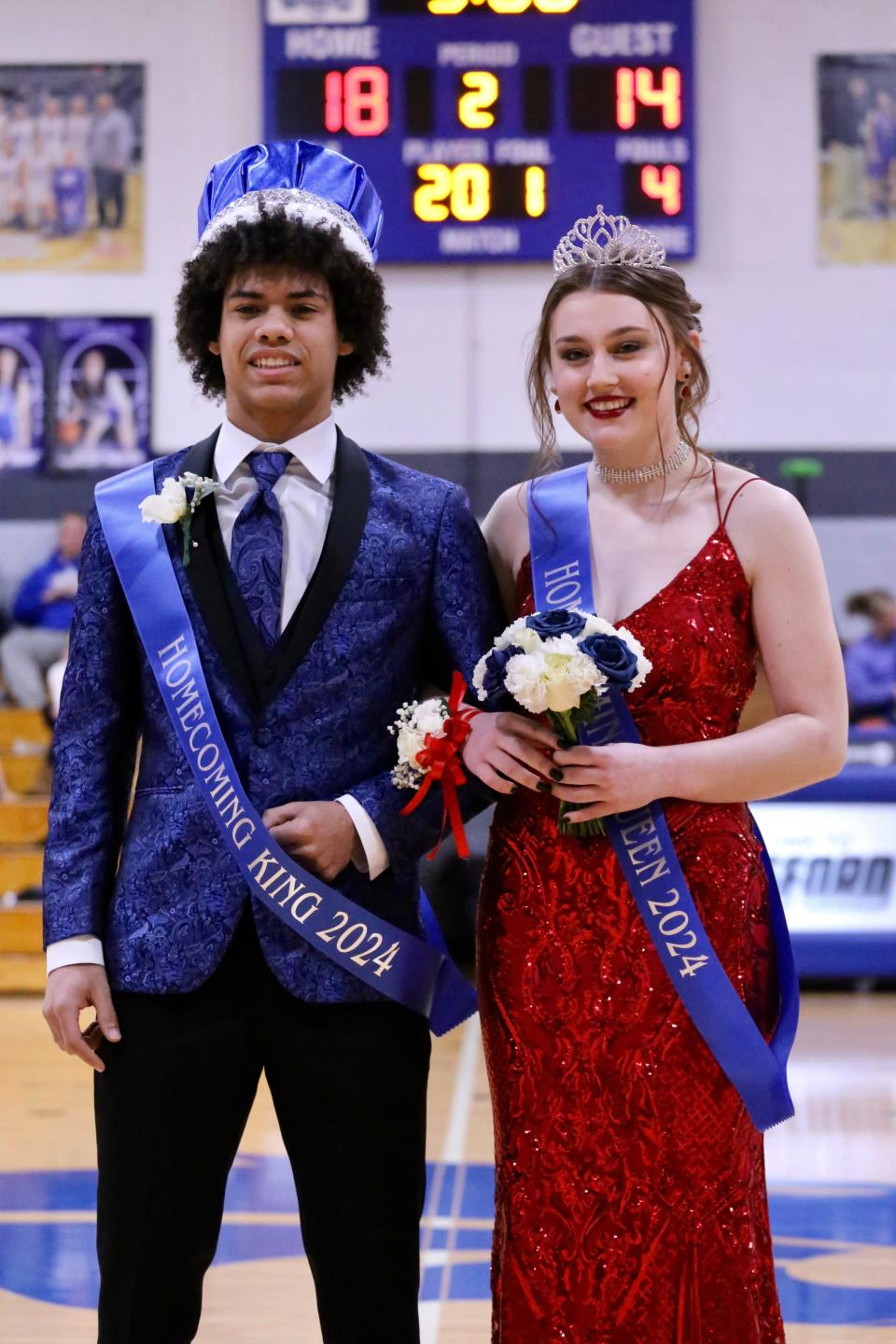 Pittsford's 2024 Homecoming King Bryce Williams and Queen Shelby Bryner.