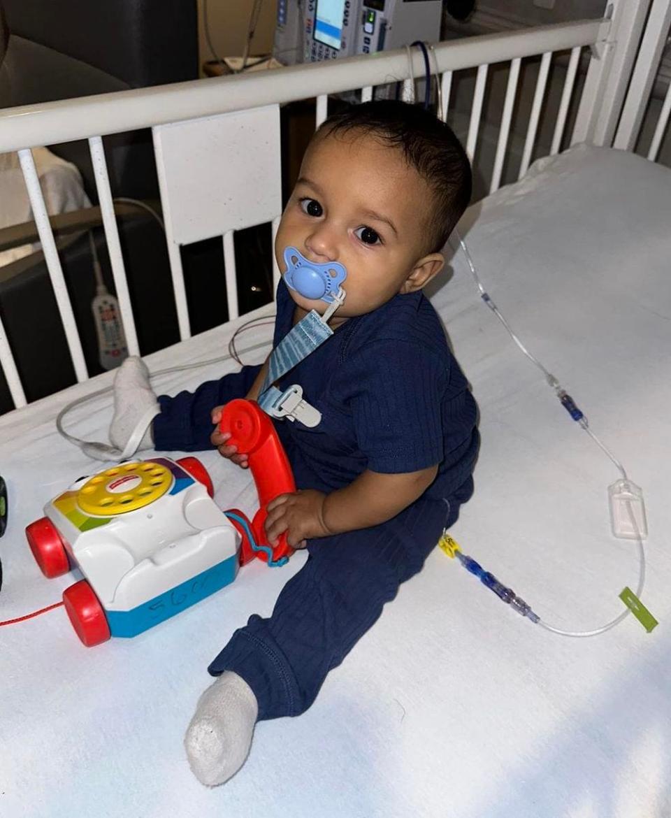 Xavier C. Miller, the son of Jordan and Makaela Miller, is battling a form of cancer, neuroblastoma, commonly found in young children. He'll celebrate his first birthday in May.