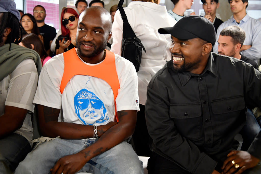 Bella Hadid sat front row for Virgil Abloh's first Louis Vuitton show