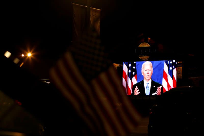 FILE PHOTO: Democratic National Convention (DNC) drive-in watch party in Derry