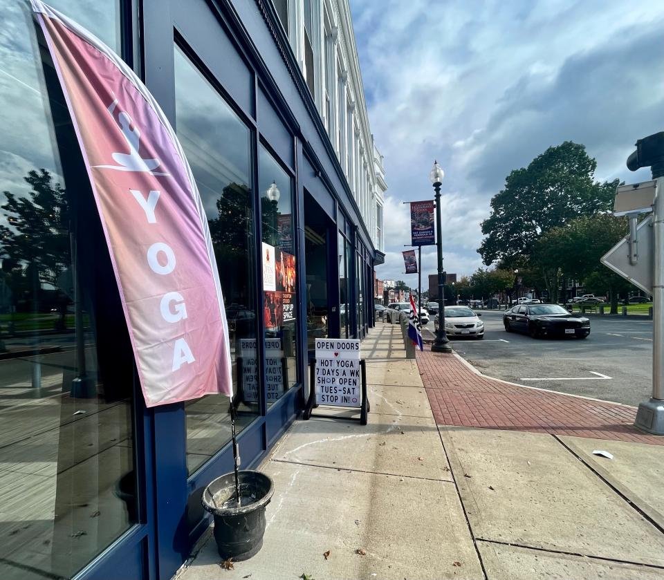 Open Doors Yoga Studios for the time being is temporarily located at 16 Taunton Green until it can return to 13 Main St. where structural repairs are ongoing at four Union Block buildings.