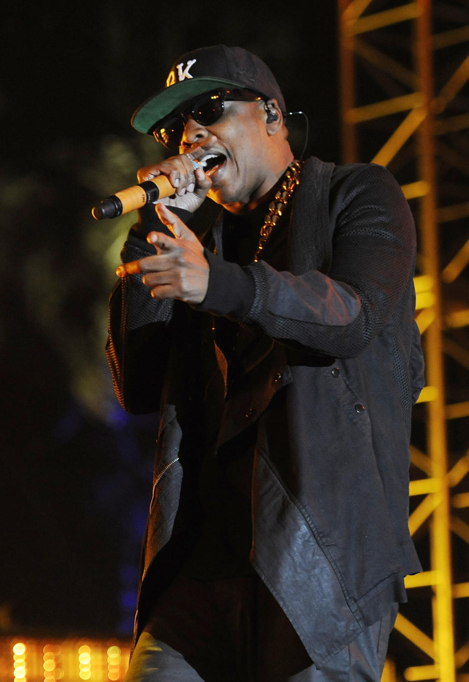 FILE - This April 12, 2014 file photo shows Jay Z at the 2014 Coachella Music and Arts Festival in Indio, Calif. Jay-Z is bringing his Made in America music festival to Los Angeles. The music mogul was joined by the city’s mayor Wednesday, April 16, at Los Angeles City Hall to announce the two-day concert, which is planned for Labor Day weekend. (Photo by Chris Pizzello/Invision/AP, File)