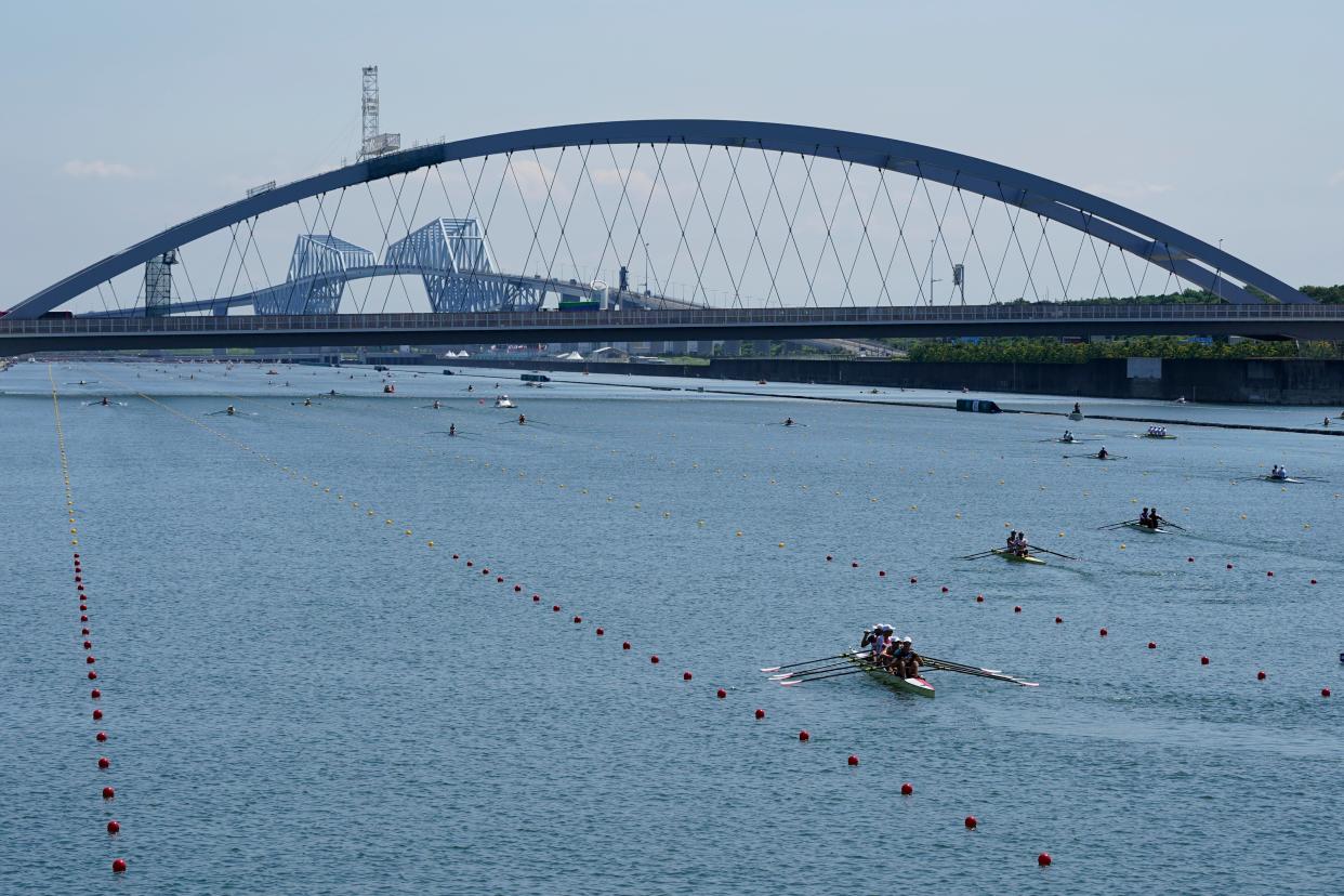 Racing got under way at the Sea Forest Waterway on Friday (Darron Cummings/AP) (AP)