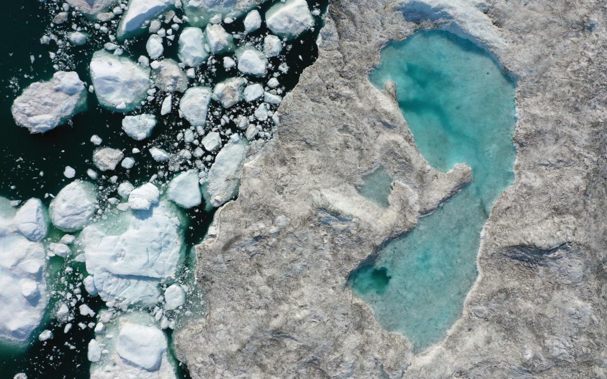 Tranquil pools of meltwater that gather on top of glaciers mask a hidden threat