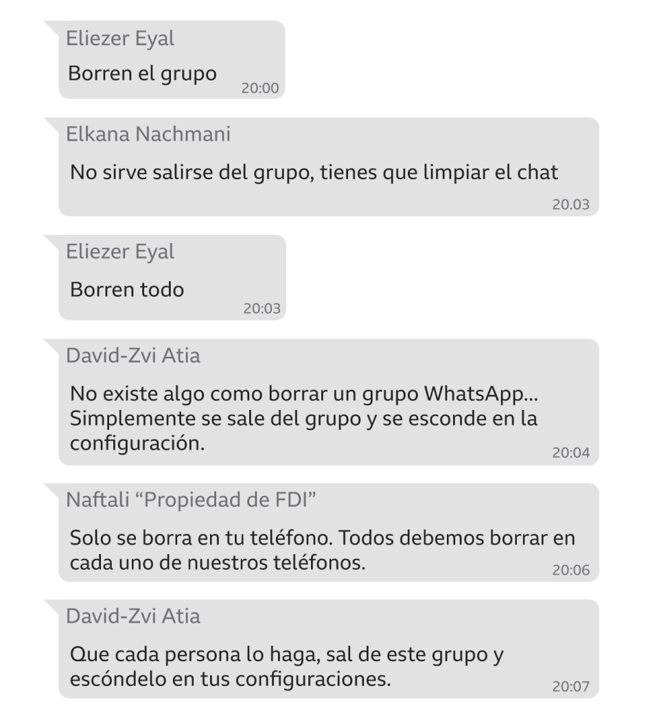 Advertencias en el grupo WhatsApp para que sus miembros eliminen sus mensajes