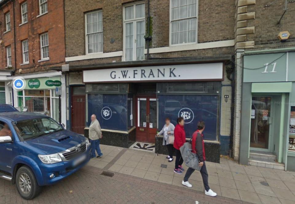 Eastern Daily Press: The former GW Frank butcher's shop in Wisbech, which is set to be restored
