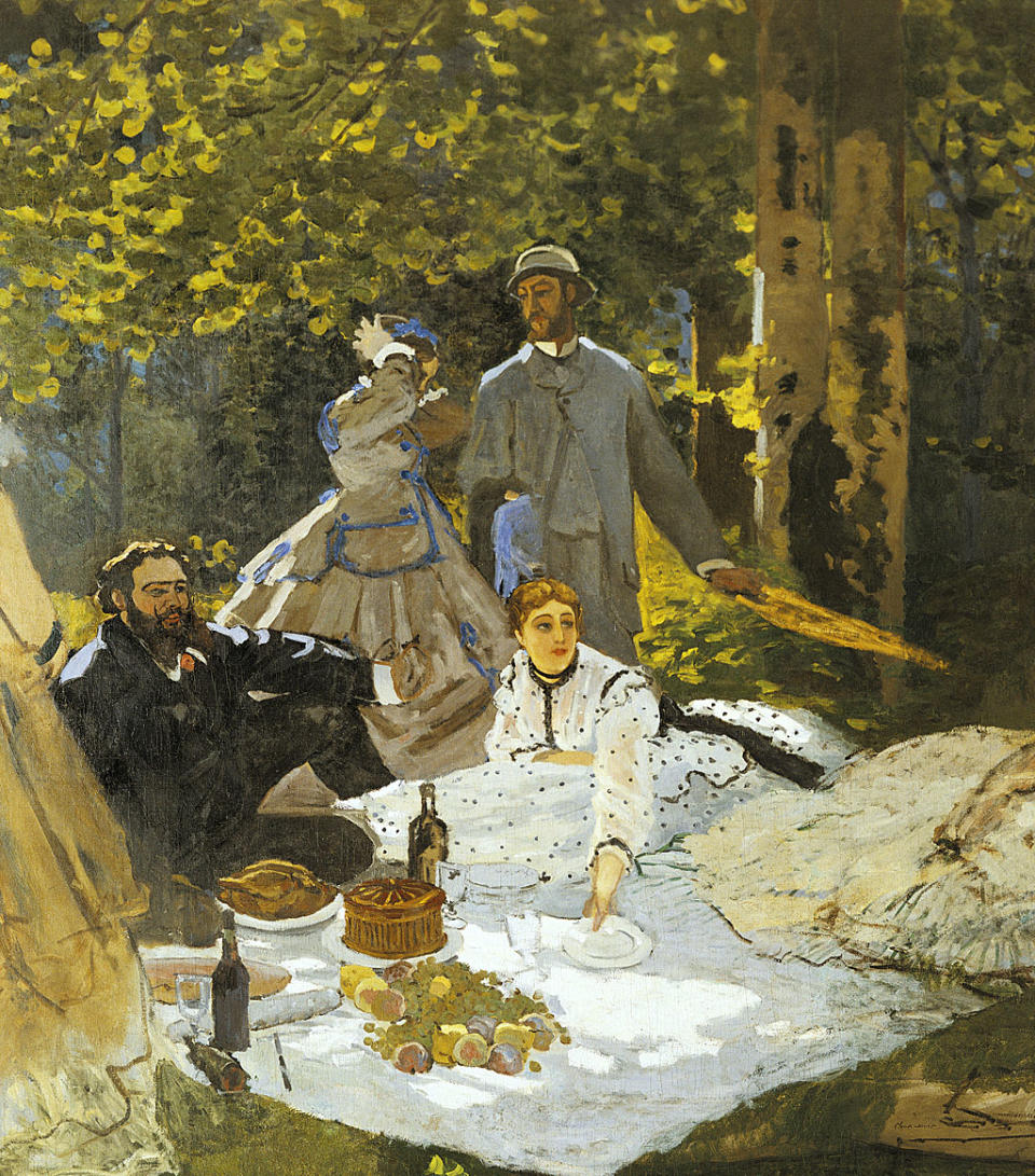 "Desayuno sobre la hierba", 1865, de Claude Monet (1840-1926).