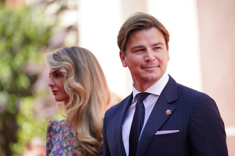 Tamsin Egerton and Josh Hartnett attend the awards (Yui Mok/PA) (PA Wire)