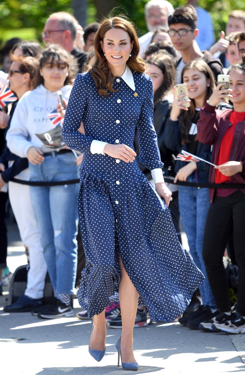 Kate Middleton rewore a dress by Alessandra Rich that's reminiscent of a famous polka-dot Princess Diana look.