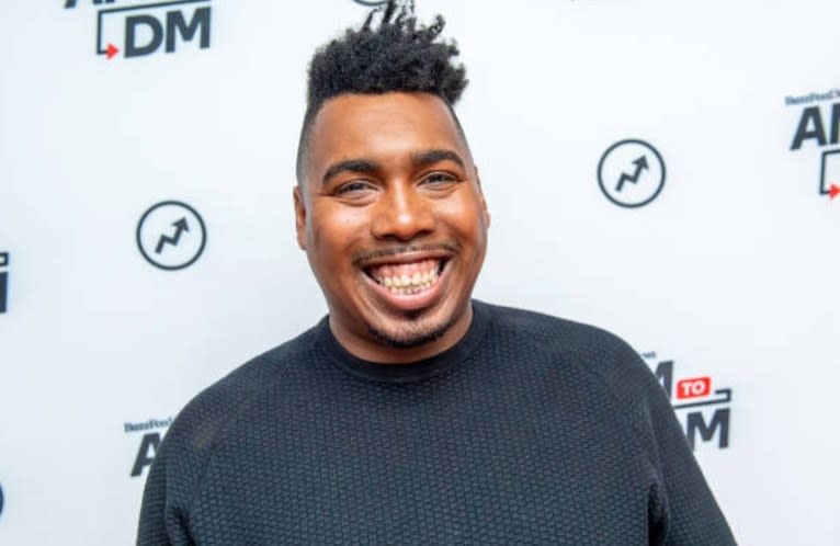 Saeed Jones at an event with BuzzFeed's "AM To DM" to discuss "How We Fight for Our Lives: A Memoir" in New York City on October 08, 2019