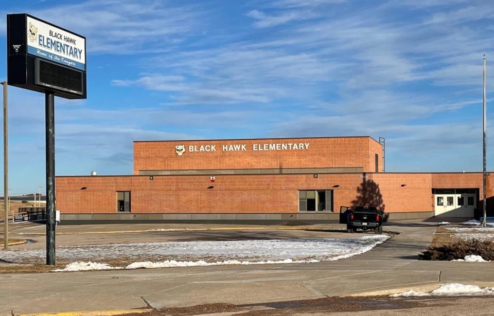 Black Hawk Elementary, part of the Rapid City Area Schools, closed to in-person teaching temporarily in January 2022 due to a shortage of staff and substitute teachers caused by the COVID-19 pandemic.