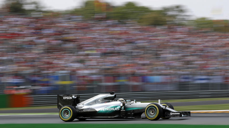 Lewis Hamilton in the qualifying session