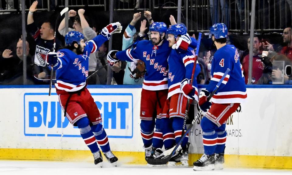 <span>The <a class="link " href="https://sports.yahoo.com/nhl/teams/ny-rangers/" data-i13n="sec:content-canvas;subsec:anchor_text;elm:context_link" data-ylk="slk:New York Rangers;sec:content-canvas;subsec:anchor_text;elm:context_link;itc:0">New York Rangers</a> had a great regular season but the playoffs are a different beast. </span><span>Photograph: Bill Kostroun/AP</span>