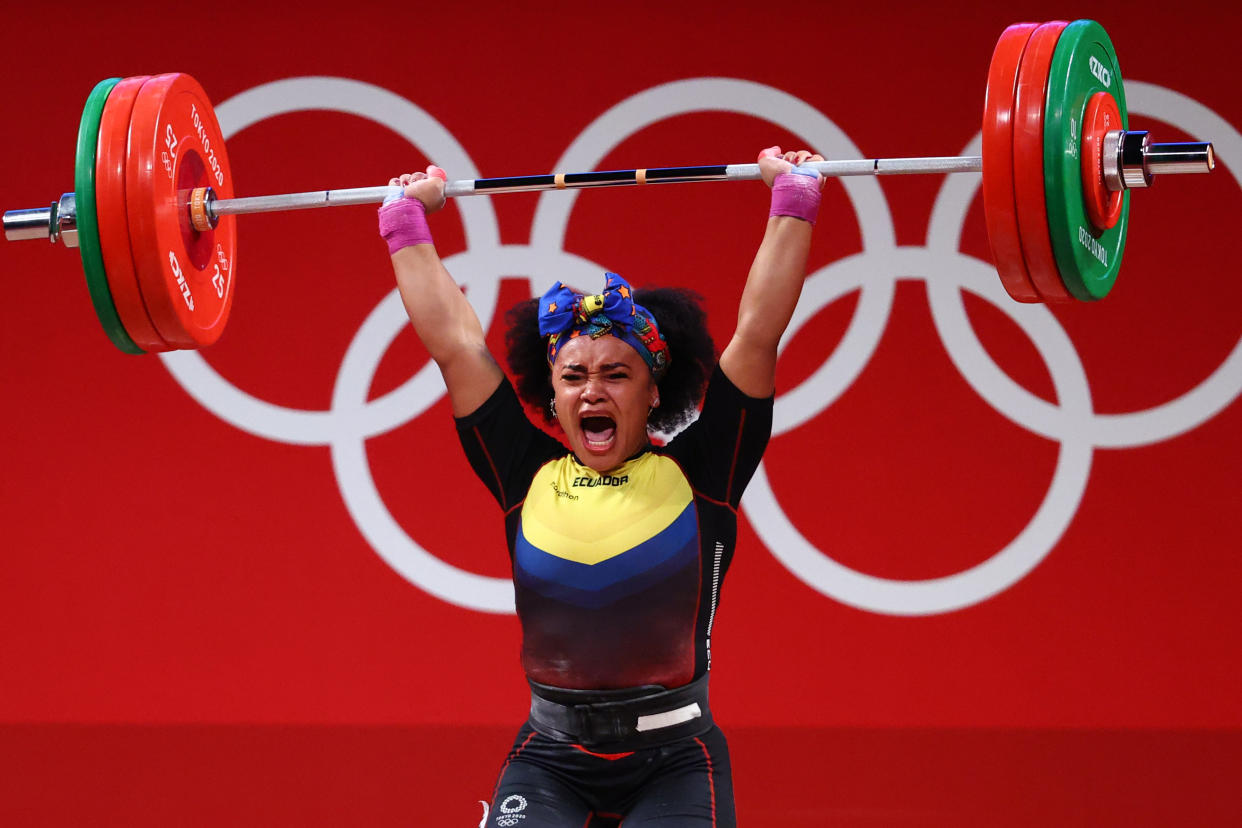 La ecuatoriana Neisi Dajomes gana el oro y se convierte en la primera mujer de Ecuador que sube al podio de unos Juegos Olímpicos. (Foto: Reuters)