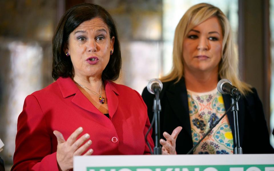 Mary Lou McDonald and Michelle O'Neill - Niall Carson/PA