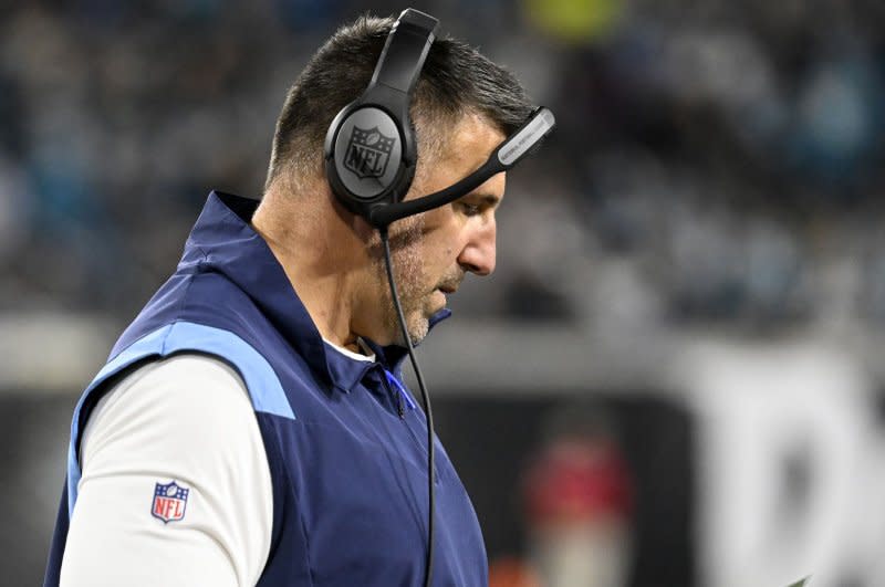 Mike Vrabel led the Tennessee Titans to the playoffs three times during his six-year tenure as head coach. File Photo by Joe Marino/UPI.