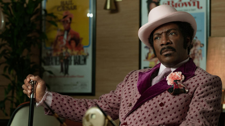 Eddie Murphy is attracting Oscar buzz for his lead role in comedy biopic 'Dolemite Is My Name' for Netflix. (Credit: Netflix)