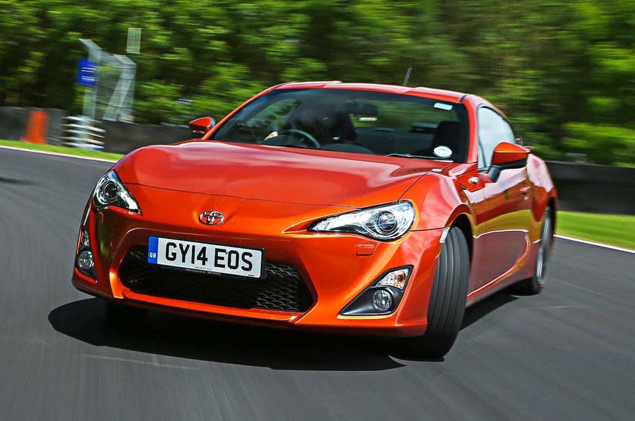 <p>If you want a posh badge, leather seats and a surplus of advanced gadgets, then perhaps the Toyota GT86 is not for you. However, if you want an enjoyable, well-balanced car with three pedals, then look this way. The GT86’s <strong>197bhp</strong> boxer engine doesn’t have much torque so it forces you to work for any performance, but it’s involving and makes a great sound as you mash the throttle. A low-slung driving position suits most humans and direct steering makes for an engaging drive. Weight is low too, at 1222kg. Cars from 2017 have a ‘Track’ mode which will see the traction control system take a back seat, allowing for some interesting angles before the electronics kill the fun. We picked out a 2018 car with 30,600 miles on the clock for £20,499. </p>