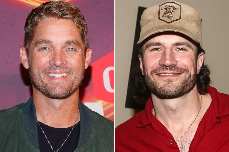 <p>Jason Kempin/Getty; Bruce Glikas/WireImage</p> Touring buddies Brett Young and Sam Hunt bond over being dads to girls.