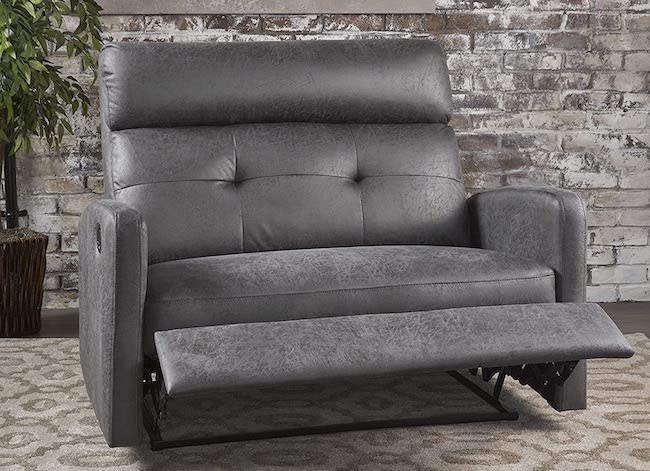 GDF Studio Hana two-seater recliner in grey.