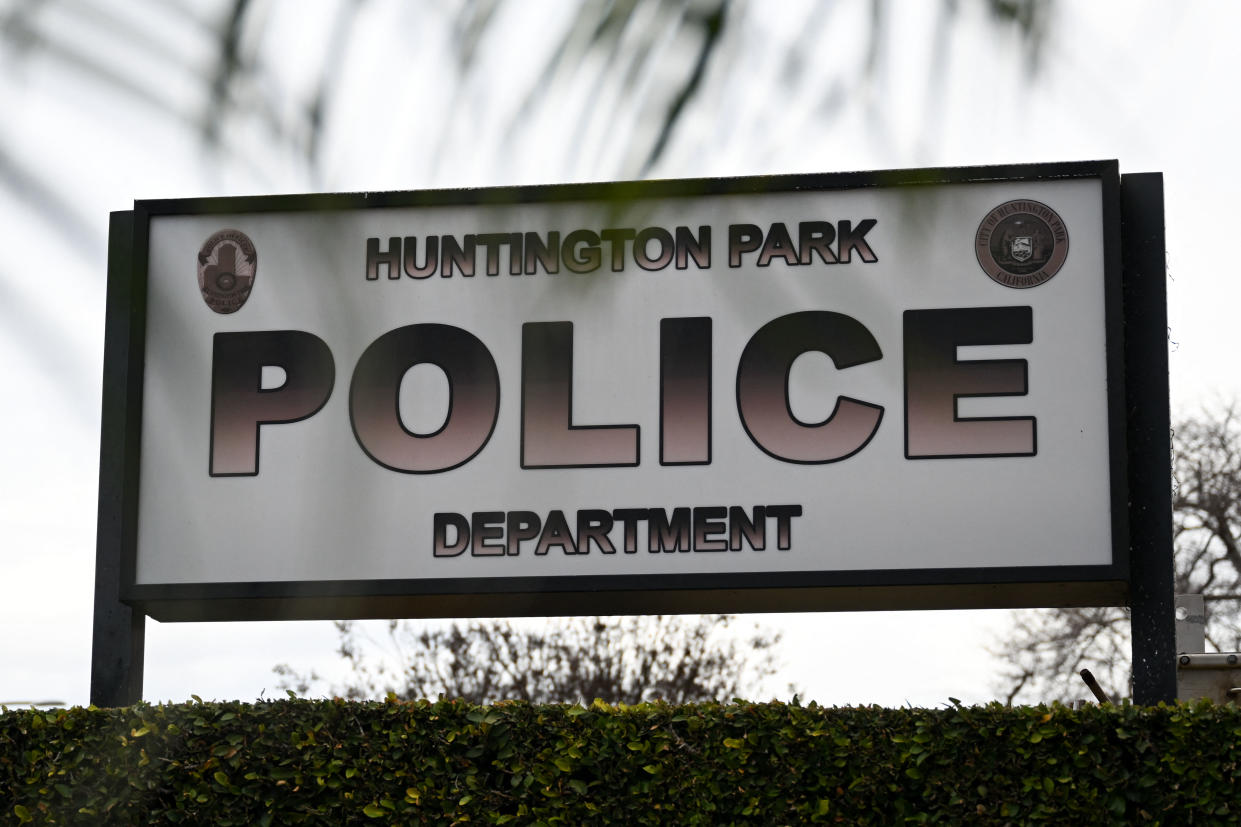 The Huntington Park Police Department sign