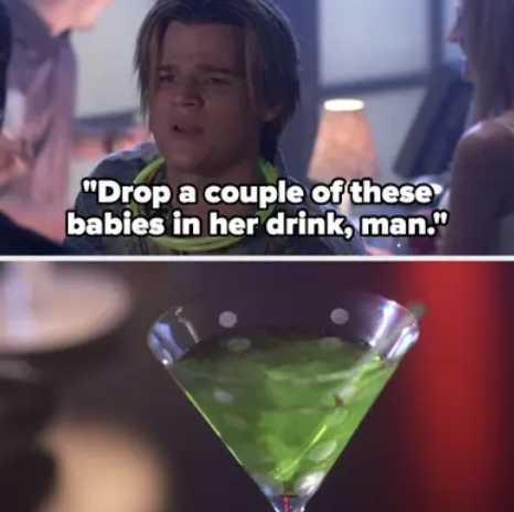 in white chicks, a guy tells latrell to spike tiffany's drink and he does