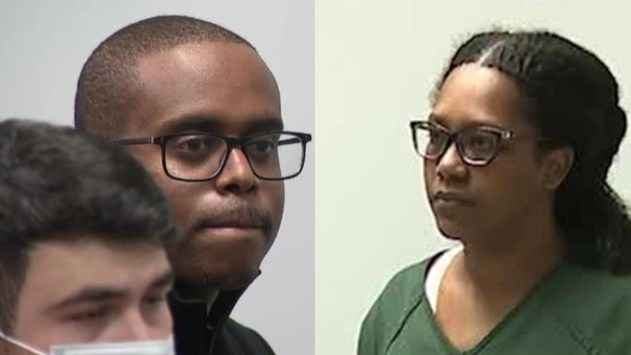<div>Cledir Barros (left) and Natiela Barros are both being held in the Gwinnett County jail without bond, charged in the killing of 8-year-old Sayra Barros. (FOX 5)</div>