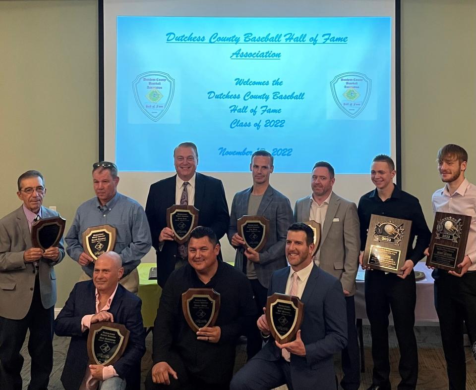 The Dutchess County Baseball Hall of Fame class of 2022 included Tim Allen, Steve Kost, Bill Mercurio, Danny Miller, Bill Pauldine, Mick Santivenere, Jake Slate, Harold Tompkins and Mick Whittemore. The group was inducted during a Nov. 13 ceremony in LaGrangeville.