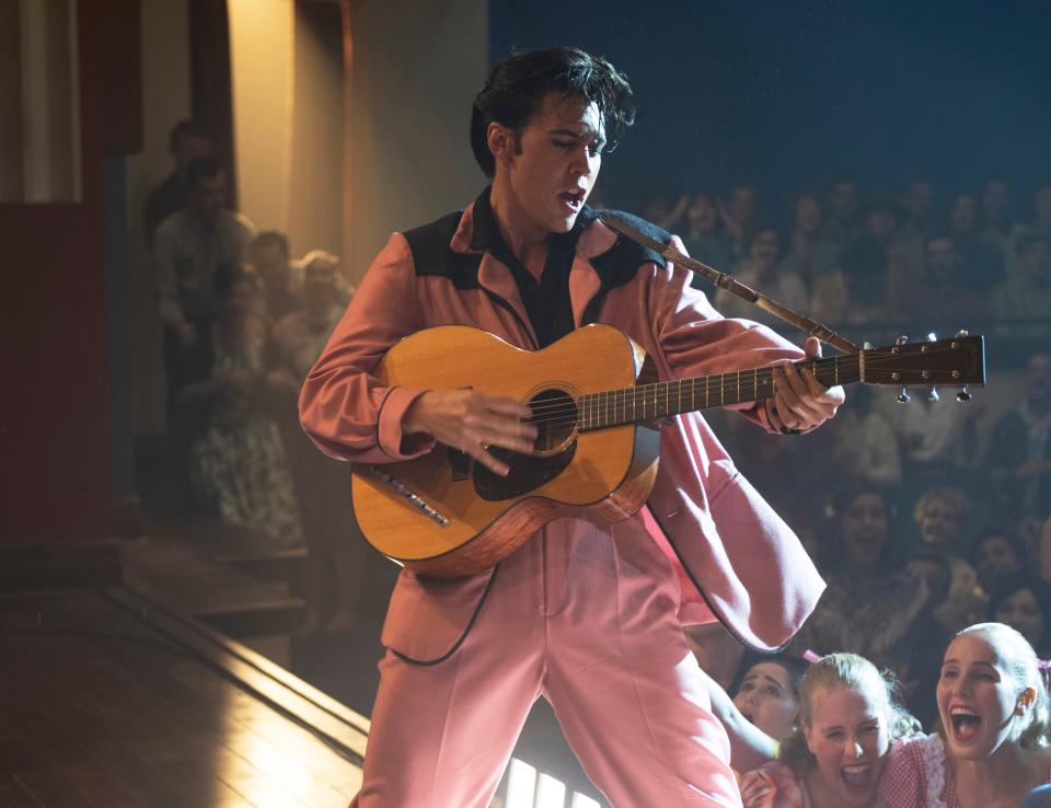 Austin Butler steps into the blue suede shoes of the King of Rock 'n' Roll in "Elvis."