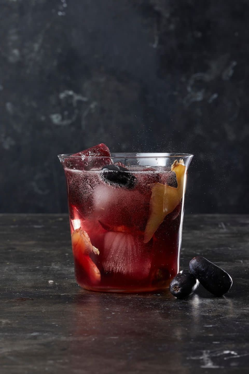 <p>Bubbly prosecco makes this spooky cocktail oh-so-festive.</p><p>Get the <a href="https://www.goodhousekeeping.com/food-recipes/a28554897/sparkling-ginger-sangria-recipe/" rel="nofollow noopener" target="_blank" data-ylk="slk:Sparkling Ginger Sangria recipe;elm:context_link;itc:0;sec:content-canvas" class="link "><strong>Sparkling Ginger Sangria recipe</strong></a>.</p>