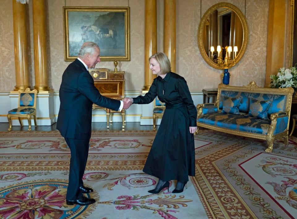 Truss se encuentra con el rey Carlos en el Palacio de Buckingham (Getty Images)