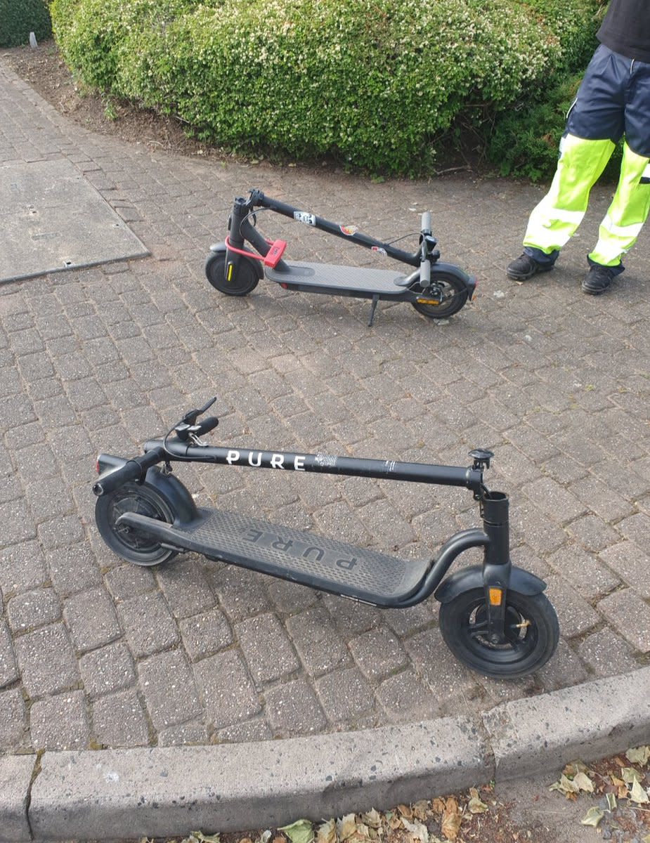 Seized e-scooters