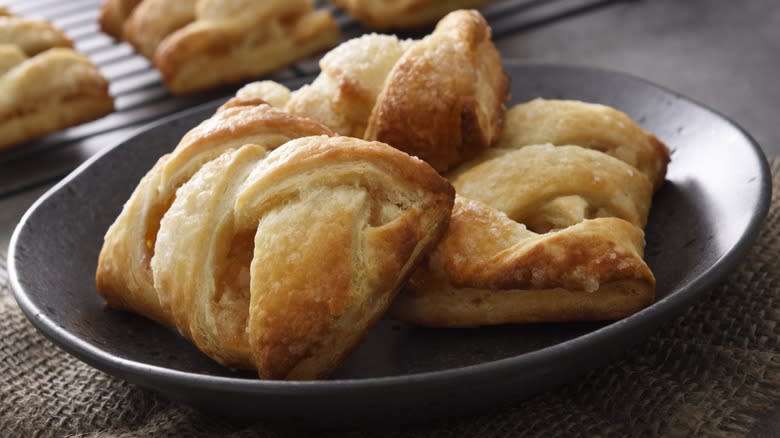 Braided Apple Strudel on plate