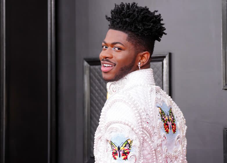 LAS VEGAS, NEVADA - APRIL 03: Lil Nas X attends the 64th Annual GRAMMY Awards at MGM Grand Garden Arena on April 03, 2022 in Las Vegas, Nevada. (Photo by Jeff Kravitz/FilmMagic)