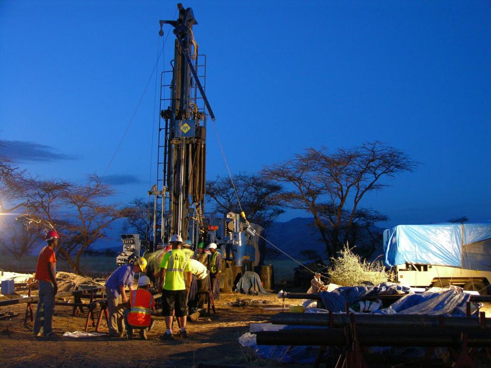 drill team at work at dusk