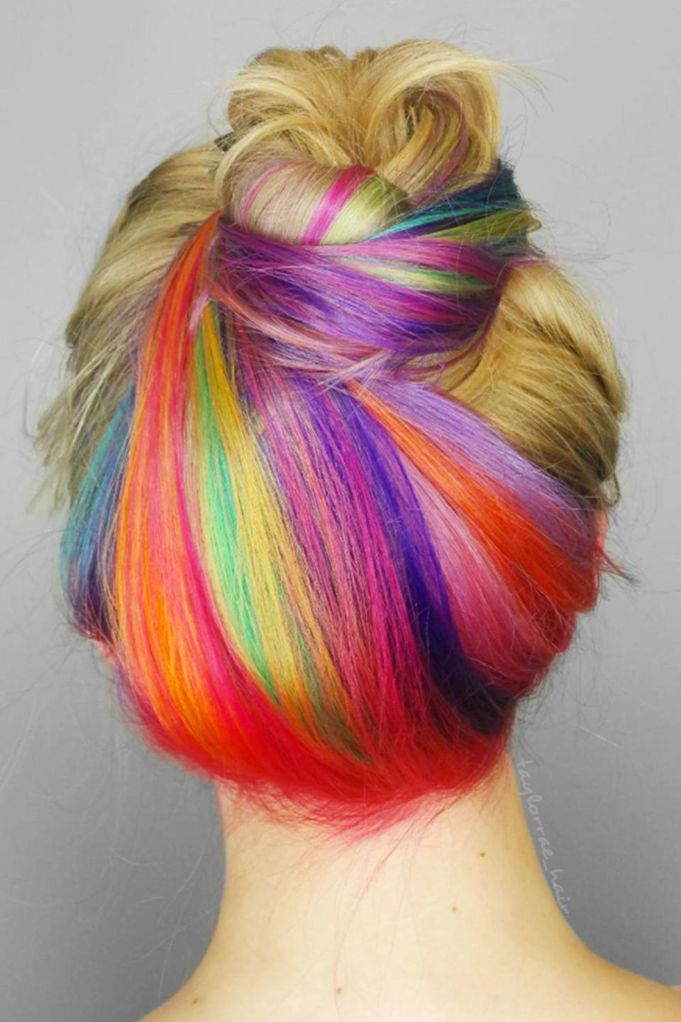 <p>And under-dye in tie-dye brights. </p>