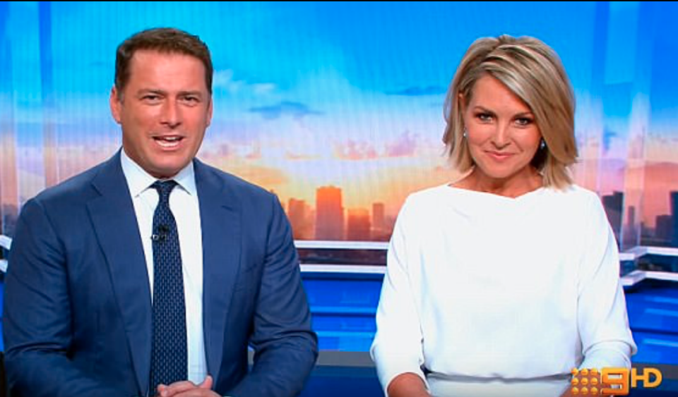 Georgie's first day co-hosting the Today show with Karl Stefanovic. Source: Channel Nine