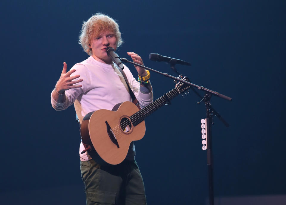 LOS ANGELES, CALIFORNIA - SEPTEMBER 21: Ed Sheeran performs at Amazon Music Live Concert Series 2023 on September 21, 2023 in Los Angeles, California. (Photo by Jerritt Clark/Getty Images for Amazon Music )