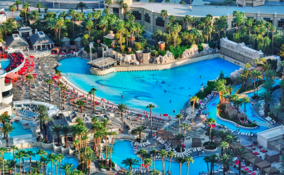 The famous Mandalay Beach pool area. Photo: Mandalay Bay