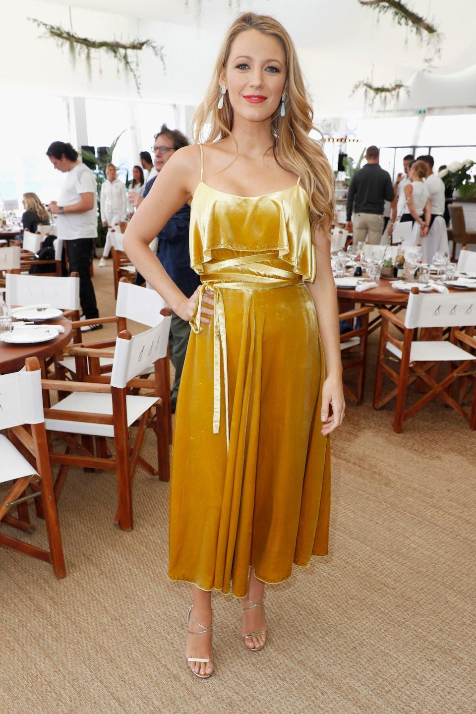 Blake Lively attends a "Cafe Society" press lunch during the 2016 Cannes Film Festival.