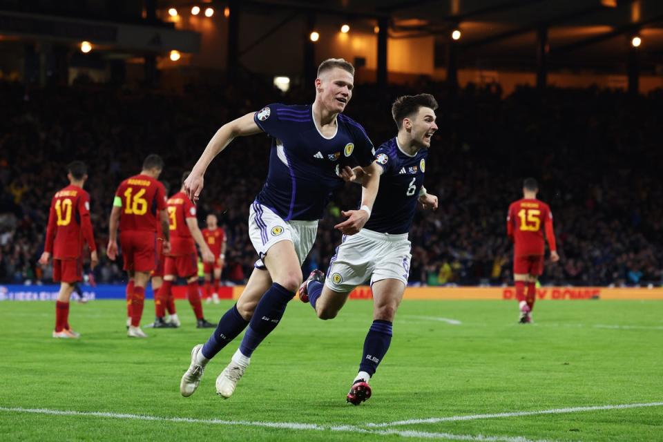 Scotland beat Spain on their way to qualifying for the Euros  (Getty Images)